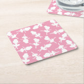 Ballerina Pattern, Ballet Girls, Ballet Dance Kartonnen Onderzetters (Schuin)
