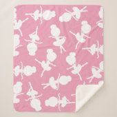 Ballerina Pattern, Ballet Girls, Ballet Dance Sherpa Deken (Voorkant)