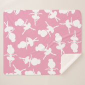 Ballerina Pattern, Ballet Girls, Ballet Dance Sherpa Deken (Voorkant (horizontaal))