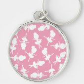 Ballerina Pattern, Ballet Girls, Ballet Dance Sleutelhanger (Voorkant)