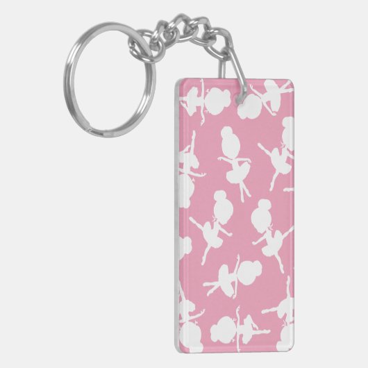 Ballerina Pattern, Ballet Girls, Ballet Dance Sleutelhanger (Voorkant Links)