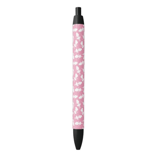 Ballerina Pattern, Ballet Girls, Ballet Dance Zwarte Inkt Pen (Voorkant Verticaal)