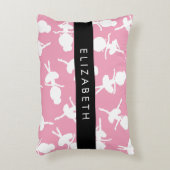 Ballerina Pattern, Ballet Meisjes, Dans, Jouw naam Accent Kussen (Voorkant(Verticaal))