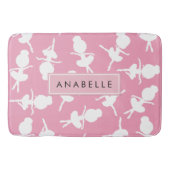 Ballerina Pattern, Ballet Meisjes, Dans, Jouw naam Badmat (Voorkant)