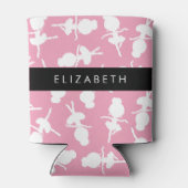 Ballerina Pattern, Ballet Meisjes, Dans, Jouw naam Blikjeskoeler (Achterkant)