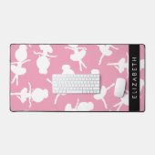 Ballerina Pattern, Ballet Meisjes, Dans, Jouw naam Bureaumat (Keyboard & Muis)