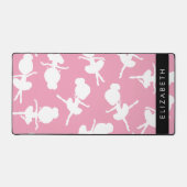 Ballerina Pattern, Ballet Meisjes, Dans, Jouw naam Bureaumat (Voorkant)