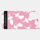 Ballerina Pattern, Ballet Meisjes, Dans, Jouw naam Case-Mate iPhone Case (Achterkant (horizontaal))