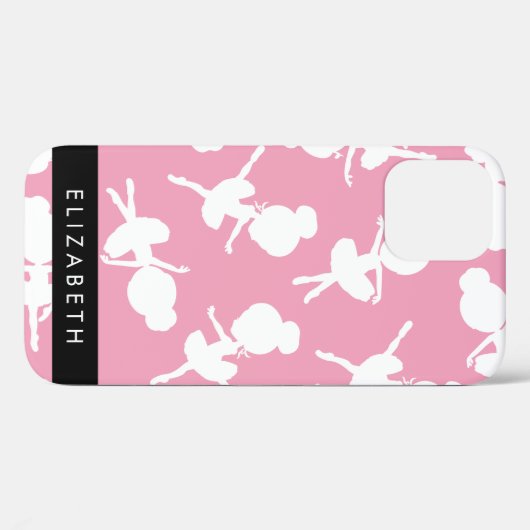 Ballerina Pattern, Ballet Meisjes, Dans, Jouw naam Case-Mate iPhone Case (Achterkant (horizontaal))