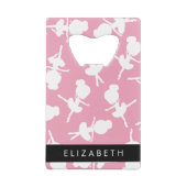 Ballerina Pattern, Ballet Meisjes, Dans, Jouw naam Creditkaart Flessenopener (Achterkant)
