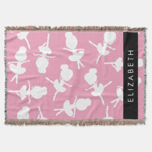 Ballerina Pattern, Ballet Meisjes, Dans, Jouw naam Deken
