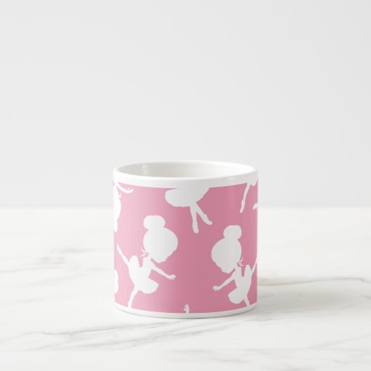 Ballerina Pattern, Ballet Meisjes, Dans, Jouw naam Espresso Kop (Voorkant)