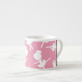 Ballerina Pattern, Ballet Meisjes, Dans, Jouw naam Espresso Kop (Voorkant rechts)