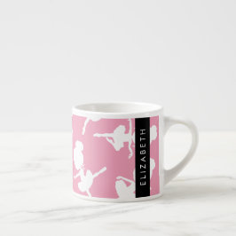 Ballerina Pattern, Ballet Meisjes, Dans, Jouw naam Espresso Kop