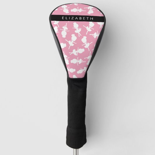 Ballerina Pattern, Ballet Meisjes, Dans, Jouw naam Golfheadcover (Voorkant)