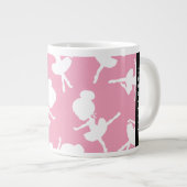 Ballerina Pattern, Ballet Meisjes, Dans, Jouw naam Grote Koffiekop (Voorkant rechts)