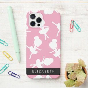 Ballerina Pattern, Ballet Meisjes, Dans, Jouw naam iPhone 12 Pro Hoesje