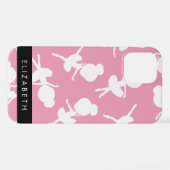 Ballerina Pattern, Ballet Meisjes, Dans, Jouw naam iPhone Hoesje (Achterkant horizontaal)