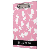 Ballerina Pattern, Ballet Meisjes, Dans, Jouw naam Klembord (Links)