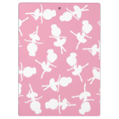 Ballerina Pattern, Ballet Meisjes, Dans, Jouw naam Klembord (Achterkant)