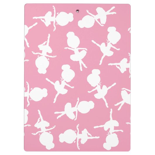 Ballerina Pattern, Ballet Meisjes, Dans, Jouw naam Klembord (Achterkant)