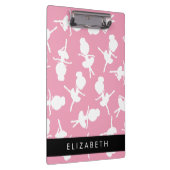 Ballerina Pattern, Ballet Meisjes, Dans, Jouw naam Klembord (Rechts)