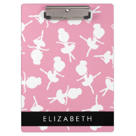 Ballerina Pattern, Ballet Meisjes, Dans, Jouw naam Klembord