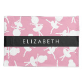 Ballerina Pattern, Ballet Meisjes, Dans, Jouw naam Kussensloop (Achterkant)