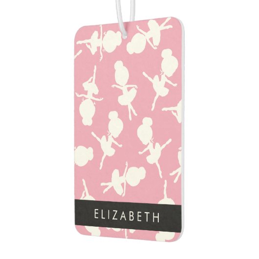 Ballerina Pattern, Ballet Meisjes, Dans, Jouw naam Luchtverfrisser (Links)