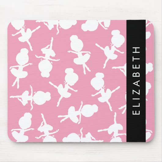 Ballerina Pattern, Ballet Meisjes, Dans, Jouw naam Muismat (Voorkant)