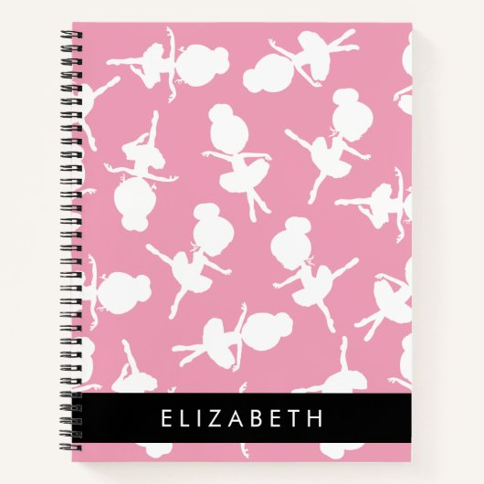 Ballerina Pattern, Ballet Meisjes, Dans, Jouw naam Notitieboek (Voorkant)
