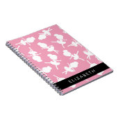 Ballerina Pattern, Ballet Meisjes, Dans, Jouw naam Notitieboek (Rechterzijde)