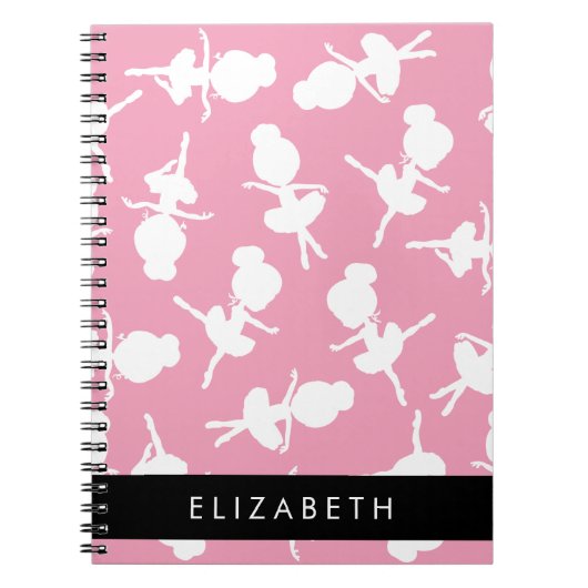 Ballerina Pattern, Ballet Meisjes, Dans, Jouw naam Notitieboek (Voorkant)