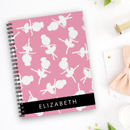 Ballerina Pattern, Ballet Meisjes, Dans, Jouw naam Notitieboek