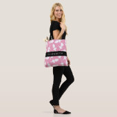 Ballerina Pattern, Ballet Meisjes, Dans, Jouw naam Tote Bag (Op model)