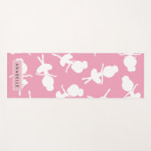 Ballerina Pattern, Ballet Meisjes, Dans, Jouw naam Yogamat (Voorkant (horizontaal))