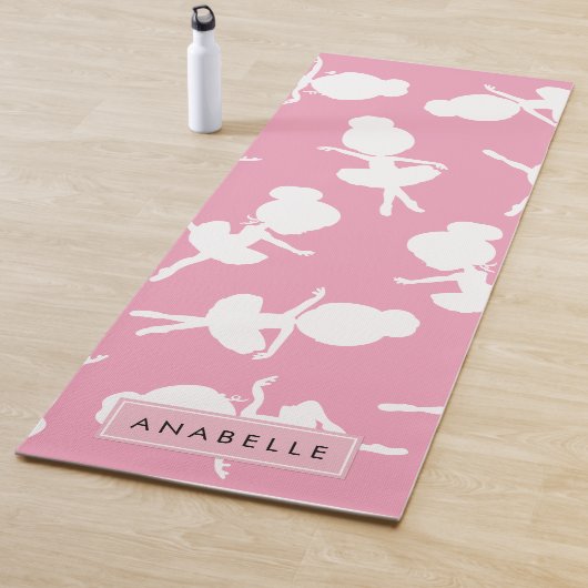 Ballerina Pattern, Ballet Meisjes, Dans, Jouw naam Yogamat (In situ)