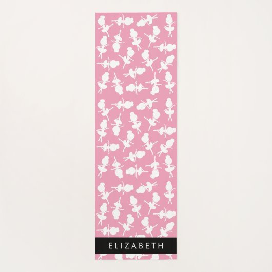 Ballerina Pattern, Ballet Meisjes, Dans, Jouw naam Yogamat (Achterkant)