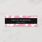 Ballerina Pattern, Ballet Teacher, Dance Studio Mini Visitekaartje (Voorkant)