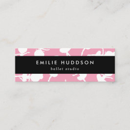 Ballerina Pattern, Ballet Teacher, Dance Studio Mini Visitekaartje