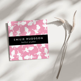 Ballerina Pattern, Ballet Teacher, Dance Studio Vierkante Visitekaartje