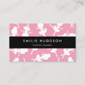 Ballerina Pattern, Ballet Teacher, Dance Studio Visitekaartje (Voorkant)