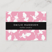 Ballerina Pattern, Ballet Teacher, Dance Studio Visitekaartje (Voorkant)