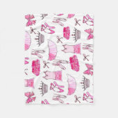 Ballerina Pattern in Waterverf Fleece Deken (Voorkant)