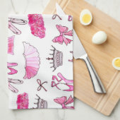 Ballerina Pattern in Waterverf Theedoek (Quarter Fold)