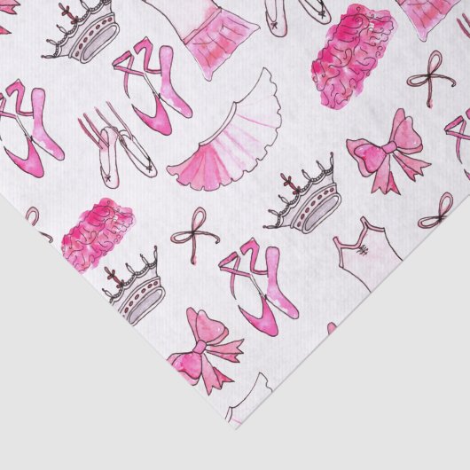 Ballerina Pattern in Waterverf Tissuepapier (Detail)