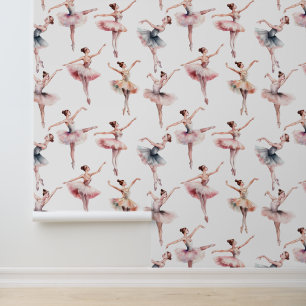  Ballerina Pattern Meisjeskamer Behang