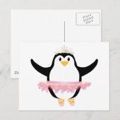 Ballerina Penguin Briefkaart (Voorkant / Achterkant)