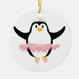Ballerina Penguin Keramisch Ornament