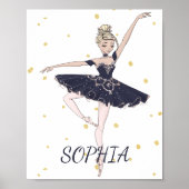 Ballerina Personal Gold Spots Poster (Voorkant)